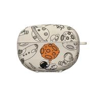 for Bose Ultra Open Earbuds Case(2024 Release),Cute Cartoon Astronaut Spaceman Pattern Design Headphone Cover for Bose Open Ear Wireless Earbuds with Hook (White)