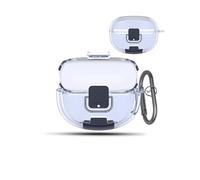for Bose Ultra Open Earbuds Wireless Earbuds,daunke Soft TPU Protective Cover,Case with Runway buckle,Full Protection,Transparent blue