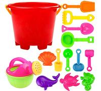 for Boys 4-5 Sand Toys Set Seaside Tools Playing Water Beach 14pcs Tools Kids Beach Education Table for Kids (Multicolor, One Size)