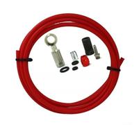 For Braided Hydraulic Brake Hose Kit Compatible With For Sram Code For Rsc Level For Tlm, 2m Rubber Steel Line With Fittings, Black(red)