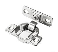 For Brand Silent Soft Close Concealed Hinge, Hydraulic Damping with 3D Screw Adjustment for Modern Cabinet Doors, Silver Tone(4)
