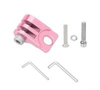 For Brompton-Compatible Headlight Mount Bracket Made from Lightweight Aluminium Alloy For Secure Stem-Based Light Installation (Pink)