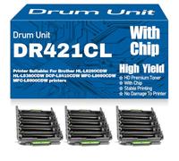 For Brother MFC-L8690CDW L8900CDW HL-L8260CDW L8360CDW DCP-L8410CDW Drum Unit Compatible DR421CL Imaging Drum High Yield 30000 Pages,3PC-Black