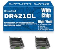 For Brother MFC-L8690CDW L8900CDW HL-L8260CDW L8360CDW DCP-L8410CDW Drum Unit Compatible DR421CL Imaging Drum High Yield 30000 Pages,2PC-Black