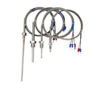 For BSP 1/8 1/2 3/4 Thermowell Stainless steel Transducer PT100 K E type Temperature With 1.5m Wires L50-300mm OD6mm(K,L 50MM_M6X1)