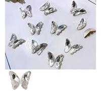 For Butterfly Shape Crystal Steric Designs Glass Ornament Rhinestones For Art Flat-bottomed Stones Decorat