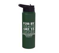 for By Grace are Ye Saved, Faith Bible Verse Christian Stainless Steel Insulated Water Bottle