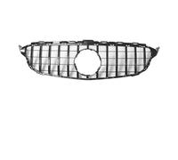 For C-Class W205 2015-18 C180 C200 C250 C300 Diamonds Style Front Racing Grille Chrome Black GTR Car Front Fence Grill(GTR-Glossy Black)