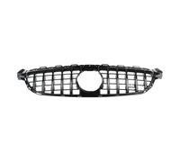 For C Class W205 C63 For GT 2015-2018 Diamond Grille Auto Front Bumper Racing Grill With Camera Front Radiator Grille