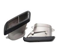 For C-Class W205 For AMG C63S 2014 2015 2016 2017 2018 Rectangular Exhaust Pipe Upgraded Muffler Tail Tip 1 Pair Exhaust Tips Muffler(White)