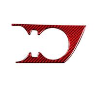 For C&hevrolet For Camaro 2017 2018 2019 2020 2021 2022 Real Carbon Fiber Car Cup Holder Panel Frame Cover Decorative Stickers Car Interior Mouldings(Red)