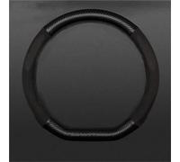 For C-MAX Steering Wheel Cover Carbon Fiber Fur Leather Super Thin No Smell Fit 4 Season Car Steering Wheel Covers(B-Black-D Shape)