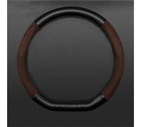 For C-MAX Steering Wheel Cover Carbon Fiber Fur Leather Super Thin No Smell Fit 4 Season Car Steering Wheel Covers(B-Brown-D Shape)