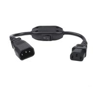 For C13 to C14 Power Cable 30 cm 10 A Fuse Switch for C13