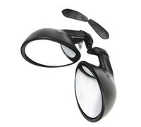 For California For Racing Mirrors Universal Classic Rearview Mirror Custom Car Door Side Wing Mirrors Pair Car Side Mirror Cover Caps(Black and white lens)