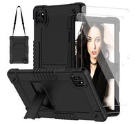 for Callsky-Tab Ctab 10 Tablet 10.1 inch Case with 2 Pcs Screen Protector,Heavy Duty Kids Shockproof Stand Shoulder Strap Case for Callsky-Tab Ctab 10/Callsky-Tab Cpad 10 Tablet (Black)