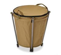 For Camping and BBQ Outdoor Trash Bin 20L, Portable and Foldable with Heavy Duty 600D Oxford Fabric Exterior and PVC Interior for Easy Cleanup