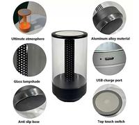 For Candlelight Desk Lamp Charging Bedhead Led Portable Light Orange