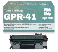 For Canon LBP3470 LBP3480 Toner Cartridges GPR41 GPR41H GPR41X 3480B005AA Toner Cartridge with Chip High Yield Compatible for Canon LBP3470 LBP3480 650i 6500 Pages,GPR41-1PC