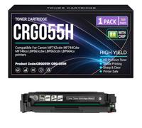 For Canon MF742cdw MF744Cdw MF746cx LBP663cdw LBP663cdn LBP664cx Toner Cartridges Compatible CRG-055H Toner with chip High Yield Work,Black-CRG055H