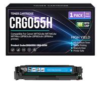 For Canon MF742cdw MF744Cdw MF746cx LBP663cdw LBP663cdn LBP664cx Toner Cartridges Compatible CRG-055H Toner with chip High Yield Work,Cyan-CRG055H