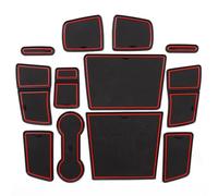 For Captur 2 2019-2023 Car Anti-Slip Gate Slot Cup Mat Non-Slip Door Groove Pad Interior Accessories Coaster Interior Decoration(Red)