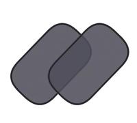 For Car Protection Sunshade Non-Obscuring View Side Window Sun Shade Privacy 2 Pcs Curtains Car Windscreen Sun Shade(Semi-transparent)