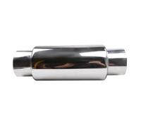 For Car Truck SUV Universal 2.5"/3" In/Out Exhaust Resonator Muffler - 12"/16" Straight Through Polished Stainless Steel Car Exhaust Muffler Pipe(3.0IDx16L)