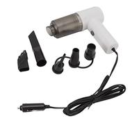 for Car Vacuum Cleaner, for 360 Cleaning, Washable Filter Screen, Portable Handheld, 12V Inflator (White)