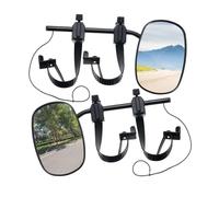 For Caravan Trailer Car Rear View Mirror 1 Pair Universal Towing Mirrors Tow Adjustable Clip-on Rectangle Shape Side Full Door Wing Mirror(Belt style)