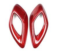 For Carbon Fiber Car Door Inner Handle Interior Trim Sticker Red