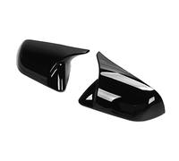 for Carbon Fiber Mirror Cover Car Exterior 2Pcs Door Mirror Cover Left Right Horn Style Replacement for 2015-2022 Carbon Fiber Style (Glossy Black)
