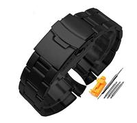 For Casio For MDV106-1A For MDV-107 For MTP-VD01 For MDV-106D Strap Stainless Steel Wristband 20mm 22mm Replacement Watchband (Color : Black Three 22mm)