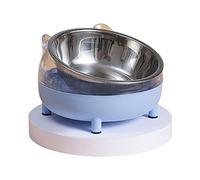 for Cat Elevated Bowls Tilted Raised Dish Pet Feeding Bowl with Stand for Cats and Puppy Safe Stainless Steel and Plasti