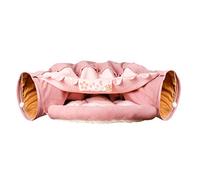 for Cat Tunnel Bed with Mat Collapsible 2 Way Tube Interactive for Cat Hideout F Cat Beds for Outdoor Cats Clearance Heated