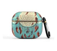 for Catch Dream Net Wireless Earbuds 3 Case Cover Protective Accessories Skin with Keychain Compatible with 3rd Generation 2021 Supports Wireless Charging Front LED Visible