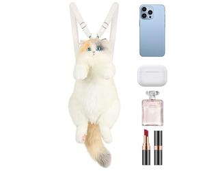 for Cats - for Cats Simulation 50 x 15 cm | Animal, Handmade Calico Cat Shape with Adjustable Strap 120 cm Handmade Plush Animal for C