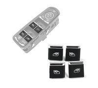 For Cayenne 2010-2016 For Macan 2014-2018 Electric Window Switch Car Button Cap Cover Driver Master Side Power Window Control Switch(4Pcs Driver side)