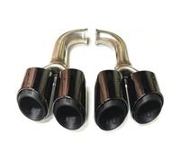 For Cayenne 2011-2014 V6 Rear Exhaust Muffler Pipe Round Hole Tail Air Outlet Vent Tailpipe Tips Tail Throat