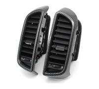 For Cayenne 7P5 2010-2015 Silver Carbon Front Middle Central Air Conditioner AC Vent Grille Outlet Dashboard Air Vent(Color2,1 pair)