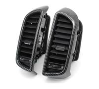 For Cayenne 7P5 2010-2015 Silver Carbon Front Middle Central Air Conditioner AC Vent Grille Outlet Dashboard Air Vent(Color2,1 pair)