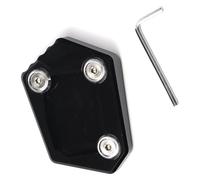 For CB650F CBR300R CB500 F/X CBR600F CB400 Motorcycle CNC Aluminium Kickstand Side Stand Plate Pad Enlarge Extension Pad Motorcycle Side Stand Plate Pad(Black)