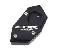For CB650F CBR650F CB CBR 650F 2014 2015 2016 2017 2018 Kickstand Foot Side Stand Extension Pad Support Plate Enlarge(Black,CBR650F)