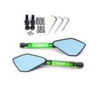 For CB650R CB650 R Universal Motorcycle Mirror CNC Side Rearview Blue Anti-glare Mirror Motorcycle Rearview Mirror(Green)
