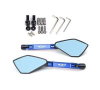 For CB650R CB650 R Universal Motorcycle Mirror CNC Side Rearview Blue Anti-glare Mirror Motorcycle Rearview Mirror(Blue)