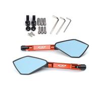 For CB650R CB650 R Universal Motorcycle Mirror CNC Side Rearview Blue Anti-glare Mirror Motorcycle Rearview Mirror(Orange)