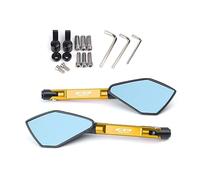 For CB650R CB650 R Universal Motorcycle Mirror CNC Side Rearview Blue Anti-glare Mirror Motorcycle Rearview Mirror(Gold)