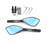 For CB650R CB650 R Universal Motorcycle Mirror CNC Side Rearview Blue Anti-glare Mirror Motorcycle Rearview Mirror(Black Big-Mirror)