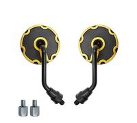 For CBR1000RR CBR1100XX PCX 125 PCX 150 CR80R Motorcycle Accessories Motorcycle Rearview Mirrors 10mm Handlebar Mirror(Gold)