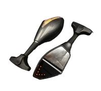 For CBR1000RR For CBR125R For CBR900RR For CBR600F Motorcycle Rearview Mirrors Turn Signals Indicator Lights Motorcycle Bar End Mirrors(Black)